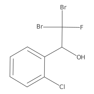 2,2-Dibromo-1-(2-chlorophenyl)-2-fluoroethan-1-ol结构式