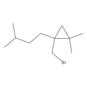 1-(Bromomethyl)-2,2-dimethyl-1-(3-methylbutyl)cyclopropane结构式