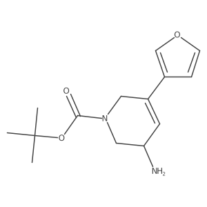 Tert-butyl 3-amino-5-(furan-3-yl)-1,2,3,6-tetrahydropyridine-1-carboxylate结构式