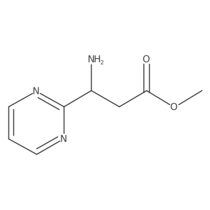 Methyl 3-amino-3-(pyrimidin-2-yl)propanoate结构式