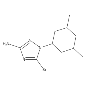 5-bromo-1-(3,5-dimethylcyclohexyl)-1H-1,2,4-triazol-3-amine结构式