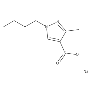 sodium 1-butyl-3-methyl-1H-pyrazole-4-sulfinate结构式