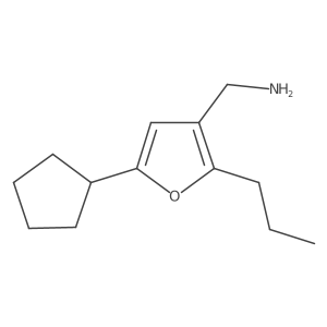 (5-Cyclopentyl-2-propylfuran-3-yl)methanamine Structure