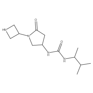 1-[1-(Azetidin-3-yl)-5-oxopyrrolidin-3-yl]-3-(3-methylbutan-2-yl)urea结构式