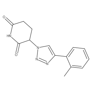 3-[4-(2-methylphenyl)-1H-1,2,3-triazol-1-yl]piperidine-2,6-dione结构式