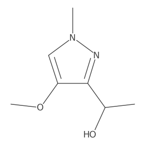 (1R)-1-(4-Methoxy-1-methylpyrazol-3-yl)ethanol Structure