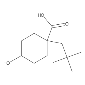 1-(2,2-Dimethylpropyl)-4-hydroxycyclohexane-1-carboxylic acid结构式