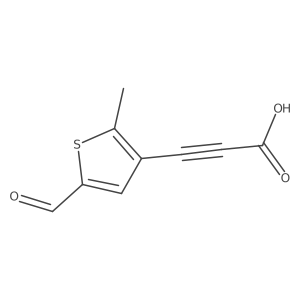 3-(5-Formyl-2-methylthiophen-3-yl)prop-2-ynoic acid Structure