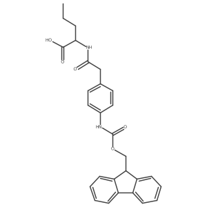(2R)-2-{2-[4-({[(9H-fluoren-9-yl)methoxy]carbonyl}amino)phenyl]acetamido}pentanoic acid Structure