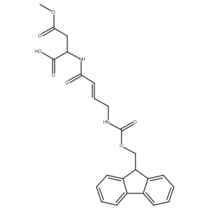 (2S)-2-[4-({[(9H-fluoren-9-yl)methoxy]carbonyl}amino)but-2-enamido]-4-methoxy-4-oxobutanoic acid Structure