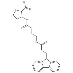 3-[4-({[(9H-fluoren-9-yl)methoxy]carbonyl}amino)butanamido]oxolane-2-carboxylic acid结构式