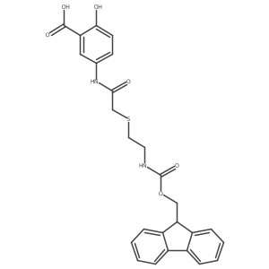 5-(2-{[2-({[(9H-fluoren-9-yl)methoxy]carbonyl}amino)ethyl]sulfanyl}acetamido)-2-hydroxybenzoic acid Structure