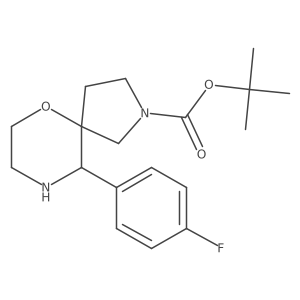 Tert-butyl 10-(4-fluorophenyl)-6-oxa-2,9-diazaspiro[4.5]decane-2-carboxylate Structure