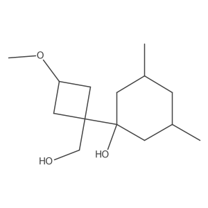 1-[1-(Hydroxymethyl)-3-methoxycyclobutyl]-3,5-dimethylcyclohexan-1-ol Structure