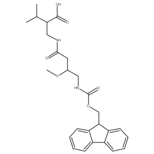 2-{[4-({[(9H-fluoren-9-yl)methoxy]carbonyl}amino)-3-methoxybutanamido]methyl}-3-methylbutanoic acid结构式