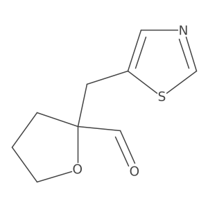 2-[(1,3-Thiazol-5-yl)methyl]oxolane-2-carbaldehyde Structure