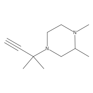 1,2-Dimethyl-4-(2-methylbut-3-yn-2-yl)piperazine结构式