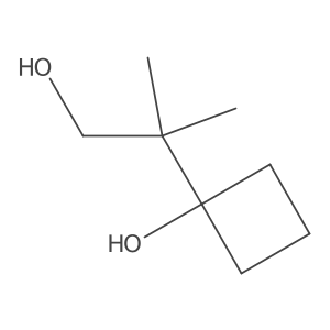 1-(1-Hydroxy-2-methylpropan-2-yl)cyclobutan-1-ol结构式