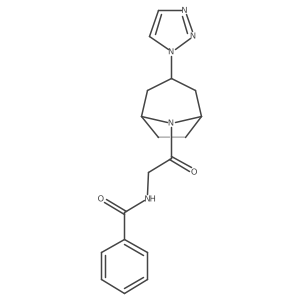 N-{2-oxo-2-[3-(1H-1,2,3-triazol-1-yl)-8-azabicyclo[3.2.1]octan-8-yl]ethyl}benzamide结构式