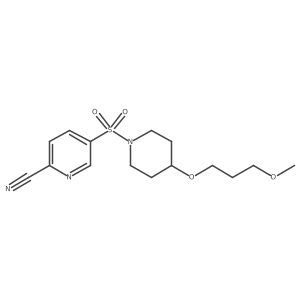 5-{[4-(3-Methoxypropoxy)piperidin-1-yl]sulfonyl}pyridine-2-carbonitrile结构式