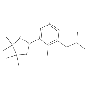 3-Isobutyl-4-methyl-5-(4,4,5,5-tetramethyl-1,3,2-dioxaborolan-2-yl)pyridine Structure