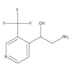 (1S)-2-amino-1-[3-(trifluoromethyl)pyridin-4-yl]ethan-1-ol结构式