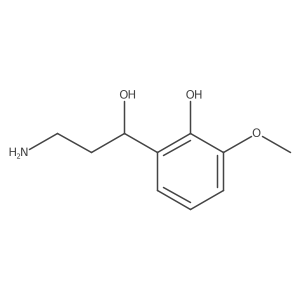 2-[(1S)-3-amino-1-hydroxypropyl]-6-methoxyphenol Structure