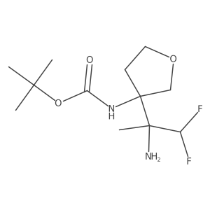 tert-butyl N-[3-(2-amino-1,1-difluoropropan-2-yl)oxolan-3-yl]carbamate Structure