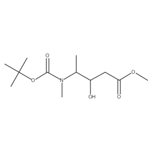 Methyl 4-{[(tert-butoxy)carbonyl](methyl)amino}-3-hydroxypentanoate结构式
