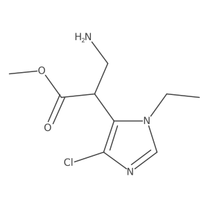 methyl 3-amino-2-(4-chloro-1-ethyl-1H-imidazol-5-yl)propanoate Structure