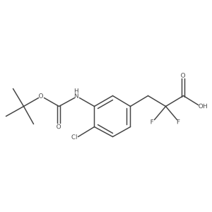 3-(3-{[(Tert-butoxy)carbonyl]amino}-4-chlorophenyl)-2,2-difluoropropanoic acid Structure