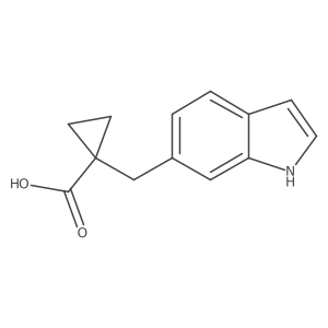 1-[(1H-indol-6-yl)methyl]cyclopropane-1-carboxylic acid结构式