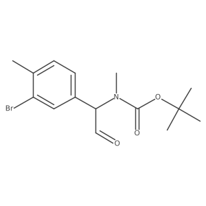 tert-butyl N-[1-(3-bromo-4-methylphenyl)-2-oxoethyl]-N-methylcarbamate结构式