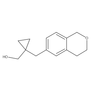 {1-[(3,4-dihydro-1H-2-benzopyran-6-yl)methyl]cyclopropyl}methanol结构式