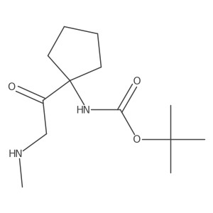 tert-butyl N-{1-[2-(methylamino)acetyl]cyclopentyl}carbamate Structure
