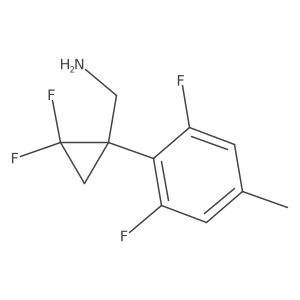 [1-(2,6-Difluoro-4-methylphenyl)-2,2-difluorocyclopropyl]methanamine Structure