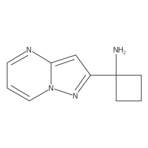 1-{Pyrazolo[1,5-a]pyrimidin-2-yl}cyclobutan-1-amine结构式
