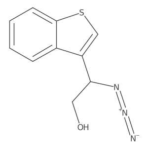 2-Azido-2-(1-benzothiophen-3-yl)ethan-1-ol Structure