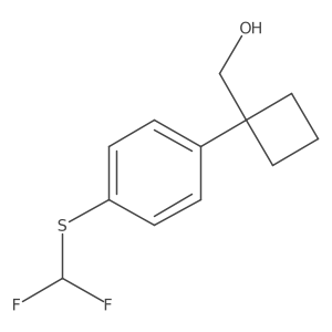 (1-{4-[(Difluoromethyl)sulfanyl]phenyl}cyclobutyl)methanol Structure