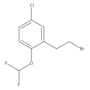 2-(2-Bromoethyl)-4-chloro-1-(difluoromethoxy)benzene Structure
