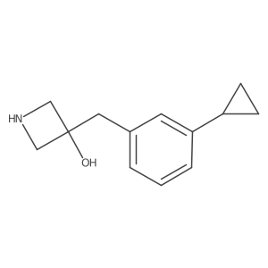 3-[(3-Cyclopropylphenyl)methyl]azetidin-3-ol Structure