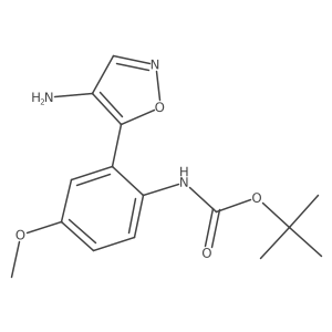 tert-butyl N-[2-(4-amino-1,2-oxazol-5-yl)-4-methoxyphenyl]carbamate结构式