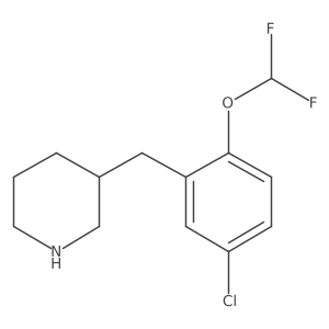 3-{[5-Chloro-2-(difluoromethoxy)phenyl]methyl}piperidine Structure
