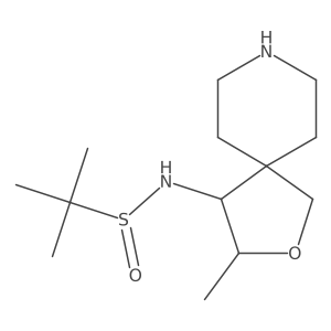 2-methyl-N-((3S,4S)-3-methyl-2-oxa-8-azaspiro[4.5]decan-4-yl)propane-2-sulfinamide结构式