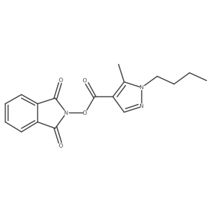 1,3-dioxo-2,3-dihydro-1H-isoindol-2-yl 1-butyl-5-methyl-1H-pyrazole-4-carboxylate Structure