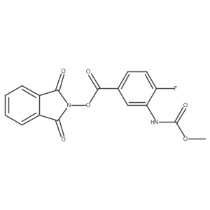 1,3-dioxo-2,3-dihydro-1H-isoindol-2-yl 4-fluoro-3-[(methoxycarbonyl)amino]benzoate结构式