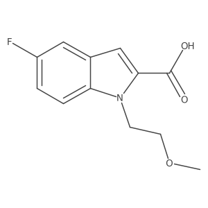 5-Fluoro-1-(2-methoxyethyl)-1H-indole-2-carboxylic acid结构式