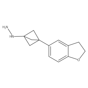 [3-(2,3-Dihydro-1-benzofuran-5-yl)-1-bicyclo[1.1.1]pentanyl]hydrazine Structure