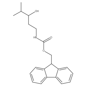 (9H-fluoren-9-yl)methyl N-(3-hydroxy-4-methylpentyl)carbamate结构式