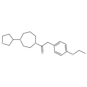 2-(4-Ethoxyphenyl)-1-(4-(tetrahydrothiophen-3-yl)-1,4-diazepan-1-yl)ethan-1-one Structure
